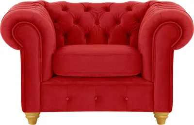 Produktbild von SLF24 - Sessel Chesterfield Max - rot - Velluto 7