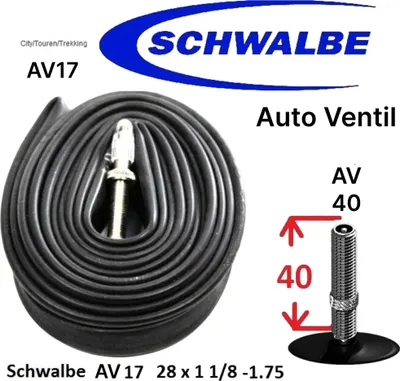 Produktbild von Schwalbe Tour Trekking Fahrrad-Schlauch AV17 28x1 1/8-1,75 Auto Ventil 28/47-622/635