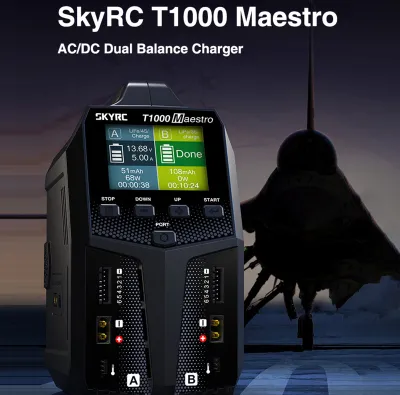 Zdjęcie produktu dla SKYRC T1000 Maestro Ladeger, AC/DC Dual Balance Ladeger o mocy 450W 1000W do modeli Fernsteuerung,