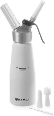 Produktbild von HENDI Sahnespender weiß       0,5 L Aluminium         Kitchen Line
