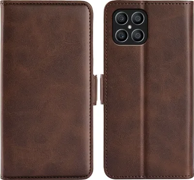 Produktbild von Mobigear Slim Magnet  HONOR X8 Hülle Klapphülle Geldbörse - Braun