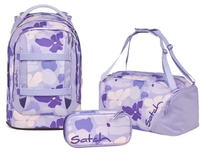 Produktbild von Satch, Schulrucksack-Set PACK Lilac Blossom 3-teilig, ab 5. Klasse