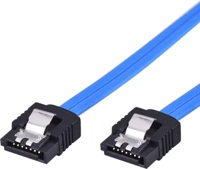 Produktbild von adaptare 31503 30 cm SATA III-Kabel, 6 GB/s mit Metallclips blau