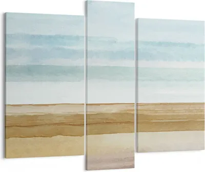 Produktbild von Bild auf Leinwand - Leinwandbild - 3 Teile - Abstraktion Gürtel Gold - 95x80cm - Wand Bild - Wanddeko - Wandbilder - Leinwanddruck - Bilder - Wanddekoration - Leinwand bilder - Wandbild - CB95x80-4263