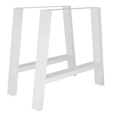Produktbild von 1 Paar Tischgestell Industrial 60 / 80 x 72 cm Tischuntergestell Tischkufe Tisch Beine Profil 80x40 mm (Weiß)