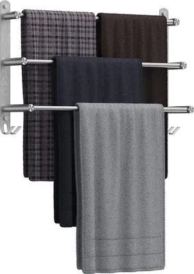 Produktbild von Handtuchhalter Badezimmer - Wandmontage - 60 cm - Edelstahl - 3-lagig