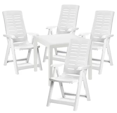 Produktbild von Gartengarnitur Bistrogarnitur 5-teilig Weiß