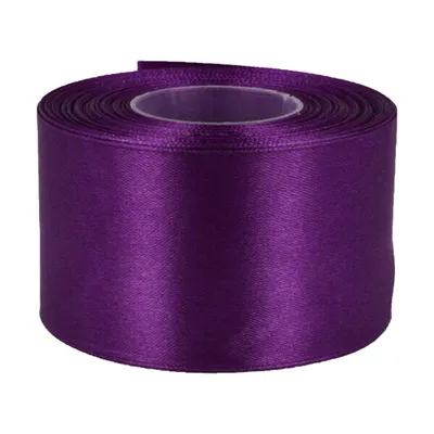 27m Satinband 50mm Dekoband aubergine