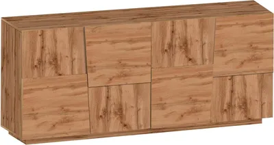 Produktbild von Kommode Ddambrosi, Wohnzimmer-Buffet, modernes Wohnzimmer-Kommode mit 4 Türen, 200x44x86 cm, Eiche