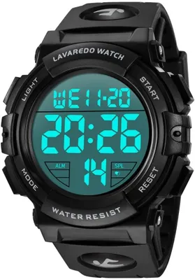 Produktbild von Watch Multifunktionale Herren Uhren Digital Sport Outdoor Armbanduhr 5 ATM wasserdichte Uhr mit Alarm/Kalender/Stoppuhr/Stoßfest Präzises Quarzwerk