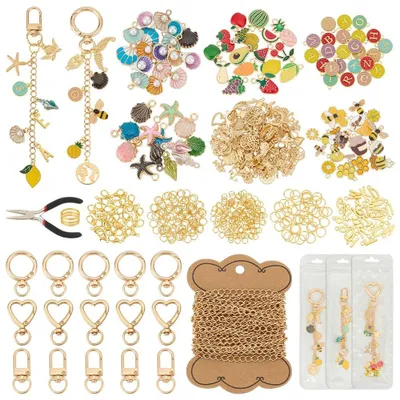 Image de Kit de fabrication de bijoux DIY comprenant 650 pièces et une pince