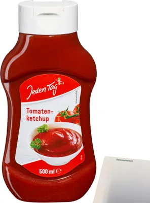 Produktbild von Jeden Tag Tomatenketchup PET-Flasche (500ml Flasche) + usy Block