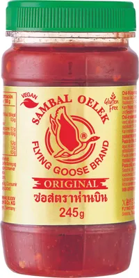 Produktbild von FLYING GOOSE Sambal Oelek ORIGINAL Chili-Würzpaste, scharf 245g