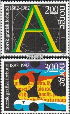 Produktbild von Briefmarken Norwegen 1982 Mi 872-873 (kompl.Ausg.) postfrisch Gewerkschaftsverband