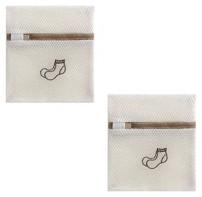 Waschbeutel 2er-Set, 18 x 20 cm, mit Reißverschluss, für empfindliche Kleidung