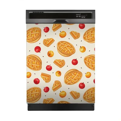 Produktbild von Magnete Dekorative 60x70 cm Küche Magnetmatte Spülmaschine - Apfelkuchen und Äpfel