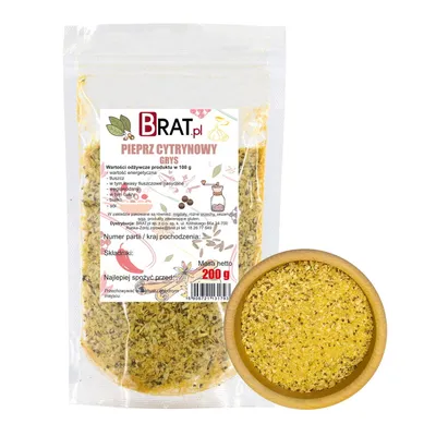Zdjęcie produktu dla Pieprz cytrynowy grys 200g Brat.pl