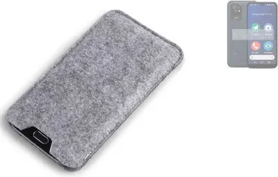 Produktbild von K-S-Trade Filz Handyhülle kompatibel mit Doro 8200 Schutzhülle Filztasche Filz Tasche Case Sleeve Handy Hülle Filzhülle grau