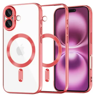 Obrázek produktu pro Techsuit zadní kryt Crystal s MagSafe pro Apple iPhone 16 Plus - Průhledný/červený