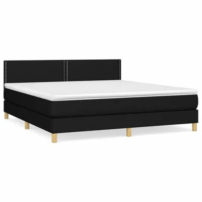 Obrázok produktu pre vidaXL Boxspring posteľ s matracom čierna 160x200 cm látka
