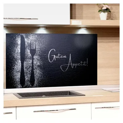 Produktbild von Spritzschutz für die Küchenrückwand aus Glas, Grau, 80x50cm