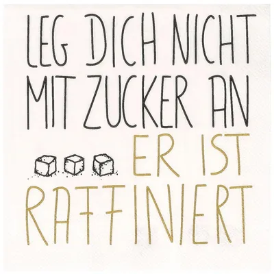 Produktbild von Räder Design Cocktailserviette Leg Dich nicht mit Zucker an (20-teilig)