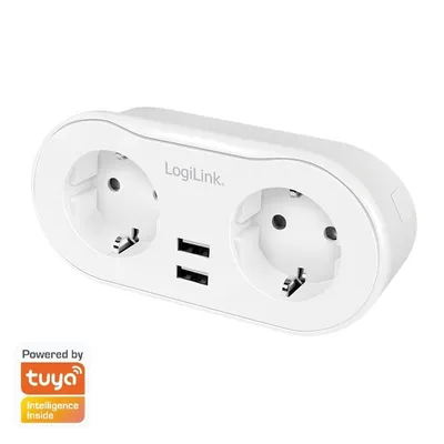 Produktbild von LogiLink Wi-Fi Smart Plug Adapterstecker 2-fach + 2x USB