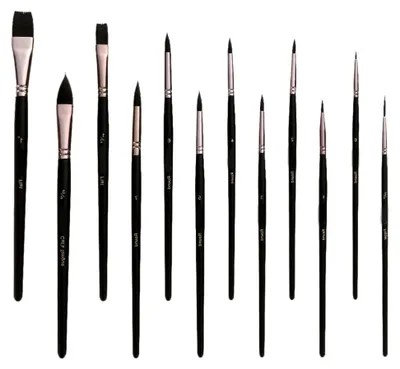 Produktbild von 12 Stück Aquarell Pinselstifte Set für Detailarbeiten
