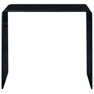 Zdjęcie produktu dla vidaXL Stolik kawowy czarny 50x50x45 cm szkło hartowane