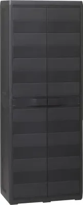 Produktbild von Gartenschrank mit 3 Regalen Schwarz