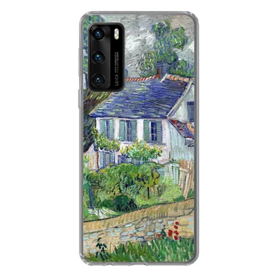 Produktbild von MuchoWow® Handyhülle Schutzhülle Hülle für Huawei P40 Haus in Auvers - Vincent van Gogh Silikon Softcase Handy Hülle - Handytasche
