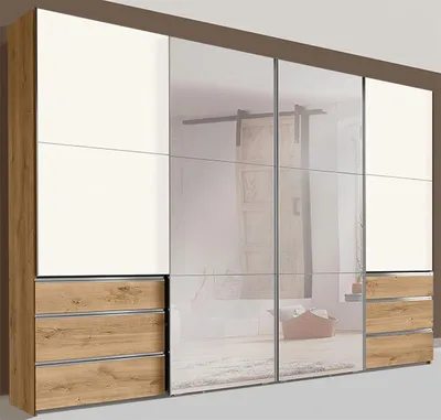 Immagine prodotto di Armadio con ante scorrevoli Level 4 ante rovere bianco 350 cm