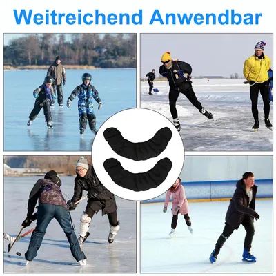 Produktbild von Kufenschoner für Schlittschuhe, elastische Kufenstrümpfe für Eiskunstlauf und Eishockey, Kufenschutz Zubehör für Erwachsene, 40 x 7 cm
