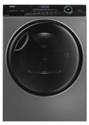 Produktbild von Haier I-Pro Series 5 HD80-A3959R-S, Freistehend, Frontlader, Wärmepumpe, Anthrazit, Tasten, Drehregler, Schwarz