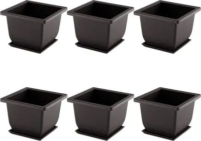 Obrázek produktu pro čtvercové květináče, pokojové rostliny, květináče do zahrady, obývacího pokoje a kanceláře, bonsaje, čtvercový květináč