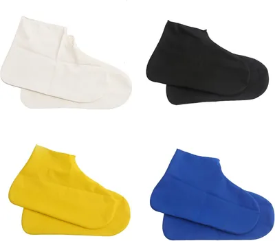 Produktbild von Schuhüberzieher 4 Paare, Wasserdicht, Rutschfest, Silikon, Wiederverwendbar, M