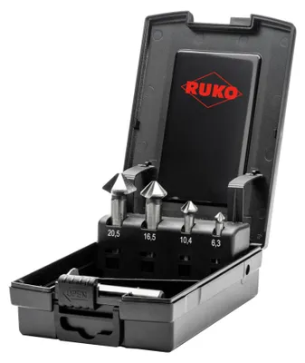 Produktbild von RUKO ULTIMATECUT Kegelsenker-Satz (DIN 335) Form C 90° HSS-Co 5 - 5-tlg.