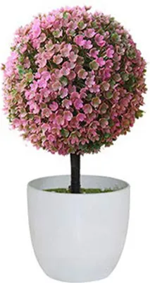Zdjęcie produktu dla Sztuczna roślina bonsai w doniczce z okrągłym topiary do dekoracji domu