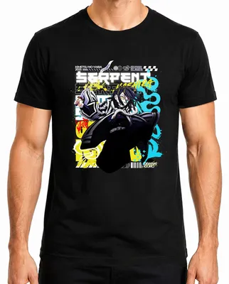 Obrázek produktu pro Demon Slayer Obanai Iguro Snake Hashira Anime Japan Y2K Streetwear pánské tričko, černá, M