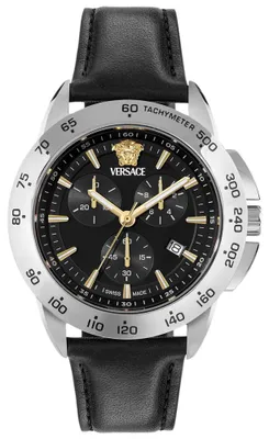 Produktbild von Versace Uhr Herren V‑Sport Chrono Schwarz/Silber VEKIA0125