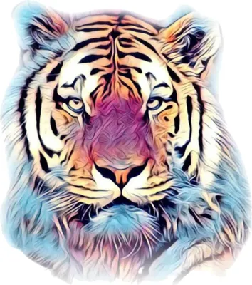 Produktbild von Vollfarbige Tiger-Kunst-Aufbügelanwendung