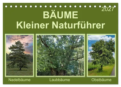 Produktbild von Bäume Kleiner Naturführer (Tischkalender 2027 DIN A5 quer), CALVENDO Monatskalender
