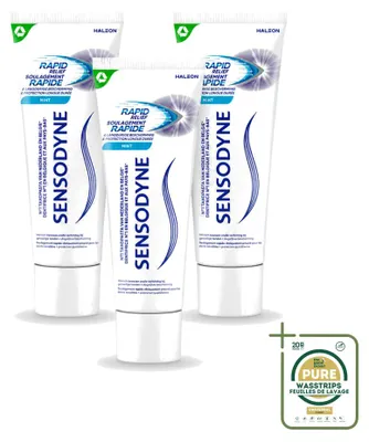Produktbild von 3 x Sensodyne Rapid Relief Tandpasta - 75 ml - Vorratspackung - 3 Stücke