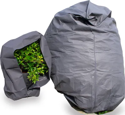 Produktbild von 300 x 360 cm Premium XXL Winterschutz für Pflanzen grau Kübelpflanzen Winterschutzcover draußen Haube Reißverschluss Zugband Pflanzenschutzhaube