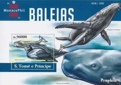 Produktbild von Briefmarken Sao Tome e Principe 2015 Mi Block 1122 (kompl. Ausgabe) postfrisch Wale