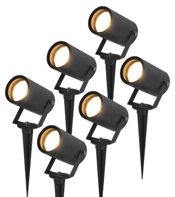 Image de HOFTRONIC - Spots à piquer Spikey 6x GU10 dimmables IP65 Noir