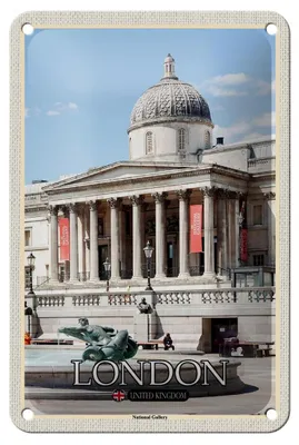 Produktbild von Blechschild Städte London England UK National Gallery 12x18cm Schild