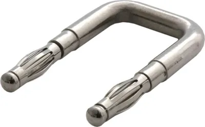 Produktbild von Stecker, Stift-Ø 4 mm, Stiftabstand 19 mm, 35x23x4 mm, 30 A, vernickelt