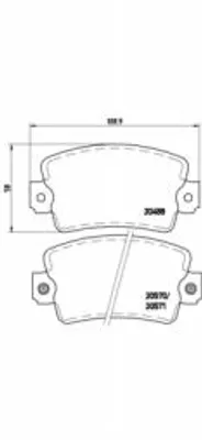 Produktbild von Brembo Bremsbelagsatz, Scheibenbremse Vorderachse P 68 007