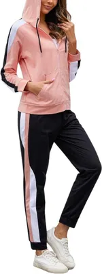 Produktbild von Damen-Jogginganzug aus Baumwolle mit langer Hose und Taschen